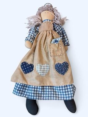 Charming Vintage Primitive Farmhouse  Country Rag Doll 21”